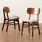 Baxton Studio Euclid Mid-Century Modern Grey Fabric and Walnut Brown Finished Wood 2-Piece Dining Chair Set 184-11647-Zoro - alternate 8